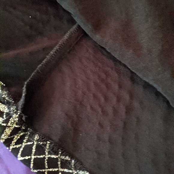 VTG '90s Glitter Party Crop Blouse M - Picture 9 of 12